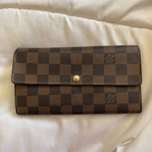 LV Checkered Brown Wallet